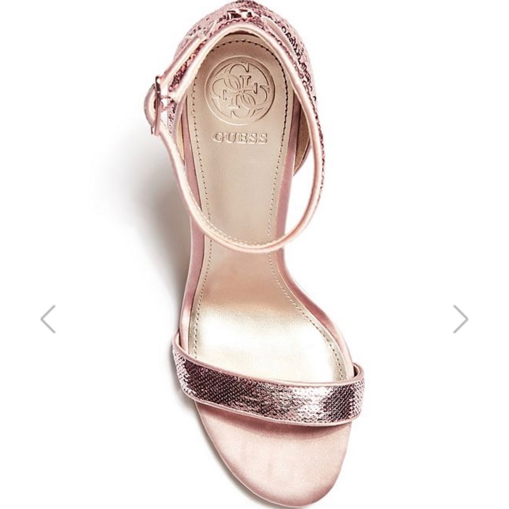 NIB Guess Kahlua Sequin Ankle Strap Heel - Picture 6 of 7